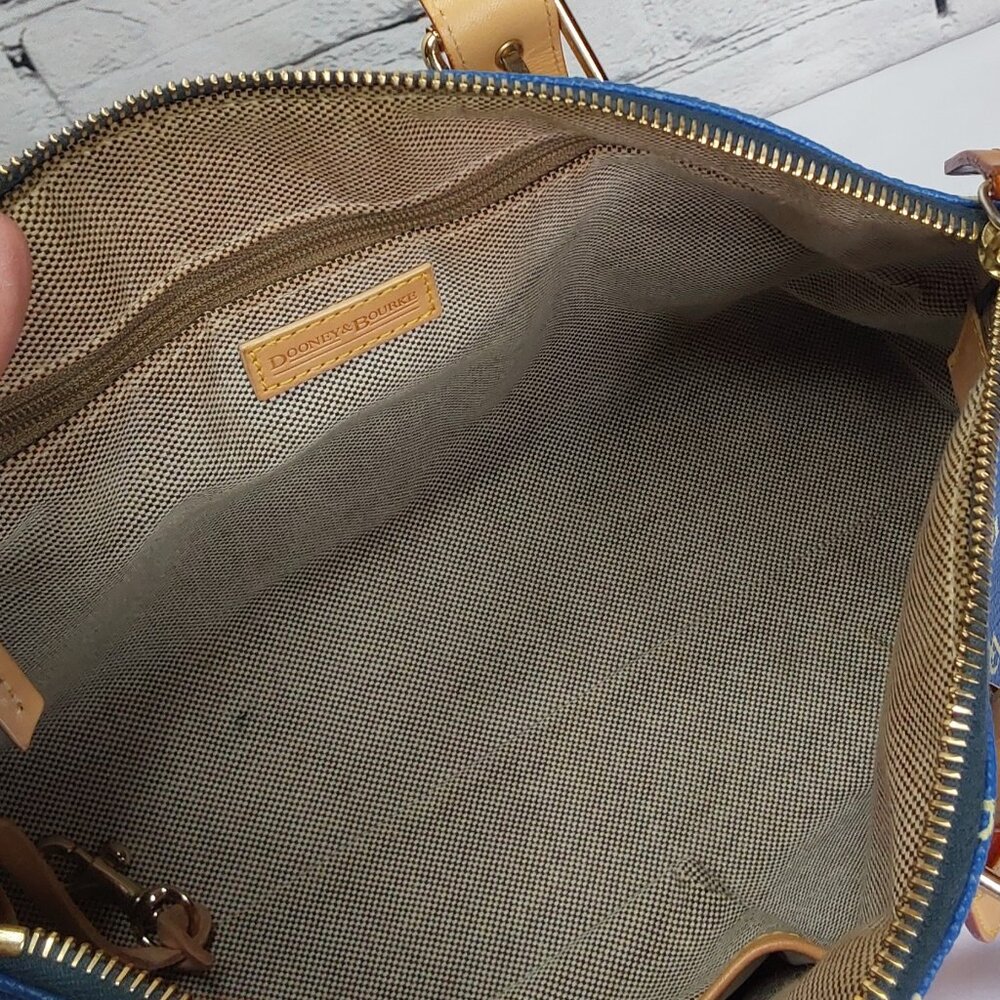 DOONEY & BOURKE SIGNATURE BLUE DOMED SATCHEL/CROSSBODY BAG 5-PIECE COMPLETE SET - Picture 8 of 14